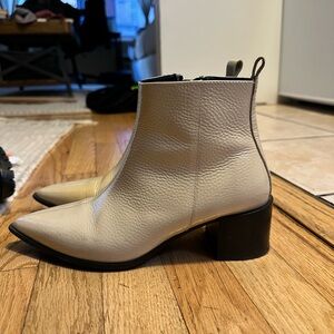 Everlane cream leather boots